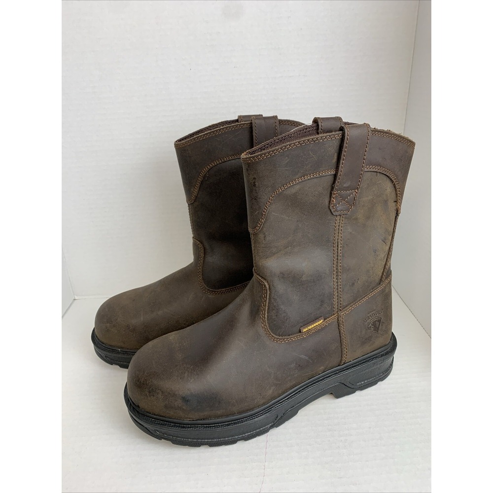 HERMAN SURVIVORS - SIZE: 7.5 - Plower Waterproof Steel-Toe Pull-On Work Boots